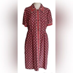 Kate Hill Geometric Polka Dot Dress size 10